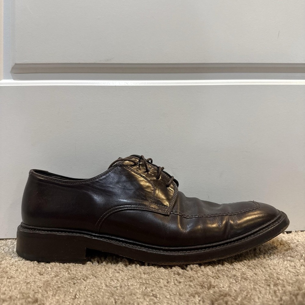 To Boot New York Adam Derrick Mens 11.5 Brown Leather Derby Square Toe Italy